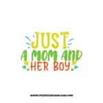 Just A Mom And Her Boy SVG & PNG, SVG Free Download,  SVG for Cricut Design Silhouette, svg files for cricut, mom life svg, mom svg