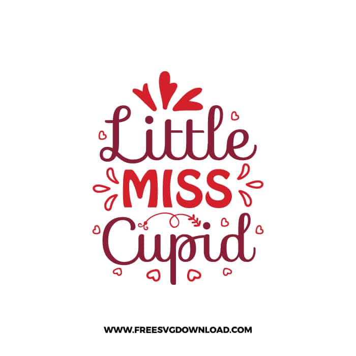 Little Miss Cupid SVG & PNG, SVG Free Download, SVG for Cricut Design, love svg, valentines day svg, be my valentine svg