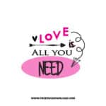 Love Is All You Need 2 SVG & PNG, SVG Free Download, SVG for Cricut Design, love svg, valentines day svg, be my valentine svg