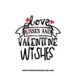 Love Kisses And Valentine Wishes SVG & PNG, SVG Free Download, SVG for Cricut Design, love svg, valentines day svg, be my valentine svg