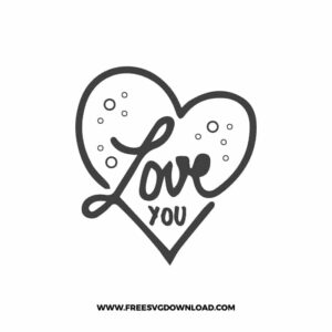 Love You 2 SVG & PNG, SVG Free Download, SVG for Cricut Design, love svg, valentines day svg, be my valentine svg