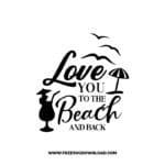 Love You To The Beach and Back SVG & PNG, SVG Free Download, SVG for Cricut Design, love svg, valentines day svg, be my valentine svg