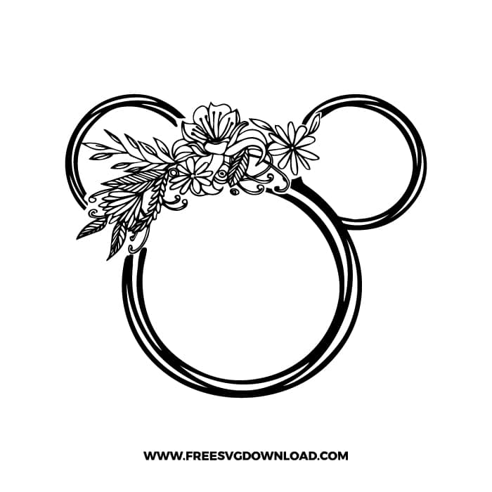 Minnie Head Floral Starbucks Wrap SVG & PNG, SVG Free Download, SVG files cricut, starbucks wrap svg, starbucks free svg, minnie starbucks