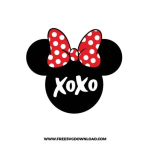 Minnie Head Xoxo SVG cut file