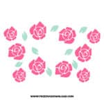 Rose Starbucks Wrap SVG & PNG, SVG Free Download, SVG files for cricut, free starbucks wrap svg, heart svg, flower svg, floral svg