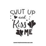 Shut Up and Kiss Me SVG & PNG, SVG Free Download, SVG for Cricut Design Silhouette, love svg, valentines day svg, be my valentine svg