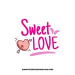 Sweet Love SVG & PNG, SVG Free Download, SVG for Cricut Design, love svg, valentines day svg, be my valentine svg