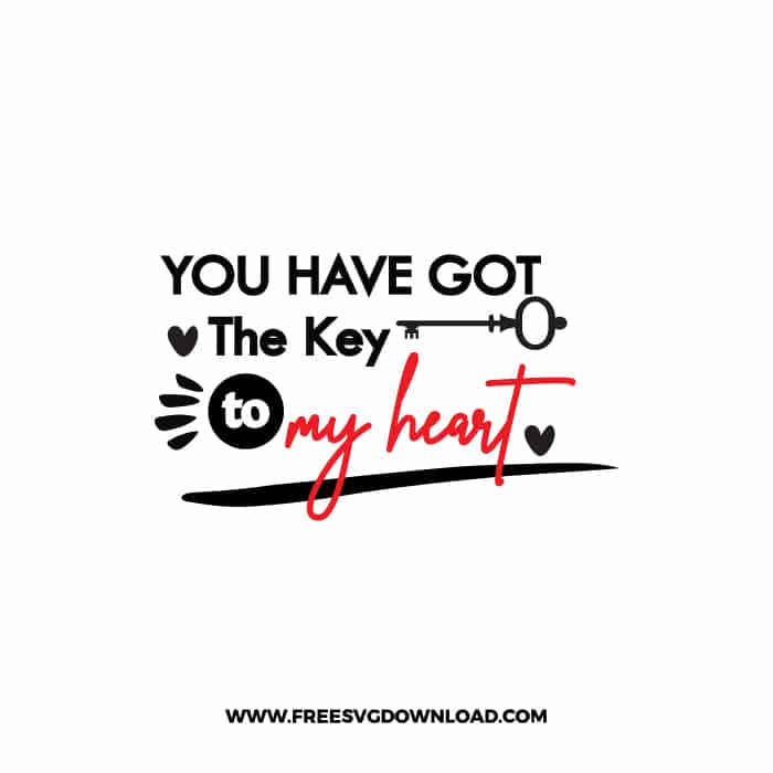 The Key To My Heart SVG & PNG, SVG Free Download, SVG for Cricut Design, love svg, valentines day svg, be my valentine svg