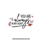 You Are Always In My Heart SVG & PNG, SVG Free Download, SVG for Cricut Design, love svg, valentines day svg, be my valentine svg