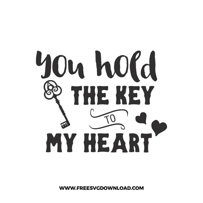 You Hold the Key to my Heart SVG & PNG, SVG Free Download, SVG for Cricut Design, love svg, valentines day svg, be my valentine svg