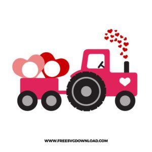 Heart Tractor SVG & PNG, SVG Free Download, svg files for cricut, love svg, heart svg, valentines day svg, love png, cute svg, kiss svg, hug svg, be my valentine svg, funny valentine svg, couple valentine svg, xoxo svg, qutes svg, cupid svg, forever love svg