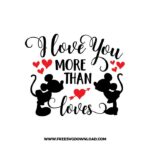 I love you more than loves SVG & PNG, SVG Free Download, svg files for cricut, svg files for Silhouette, separated svg, disney svg, Minnie Mouse svg, mickey mouse svg, valentines day svg, valentine svg, kiss svg, xoxo svg, love svg, Minnie love svg, mickey love svg, Minnie Valentine svg, Mickey valentine svg, mickey head svg, minnie svg, minnie mouse svg, disney castle svg, disneyland svg