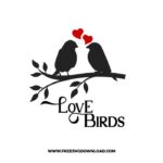 Love Birds SVG & PNG, SVG Free Download, svg files for cricut, love svg, heart svg, valentines day svg, love png, cute svg, kiss svg, hug svg, be my valentine svg, funny valentine svg, couple valentine svg, xoxo svg, qutes svg, cupid svg, forever love svg