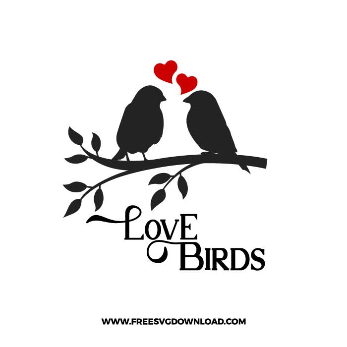 Love Birds SVG & PNG free Valentine cut files - Free SVG Download