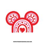 Mickey head love rainbow SVG & PNG, SVG Free Download, svg files for cricut, svg files for Silhouette, separated svg, disney svg, Minnie Mouse svg, mickey mouse svg, valentines day svg, valentine svg, kiss svg, xoxo svg, love svg, Minnie love svg, mickey love svg, Minnie Valentine svg, Mickey valentine svg, mickey head svg, minnie svg, minnie mouse svg, disney castle svg, disneyland svg