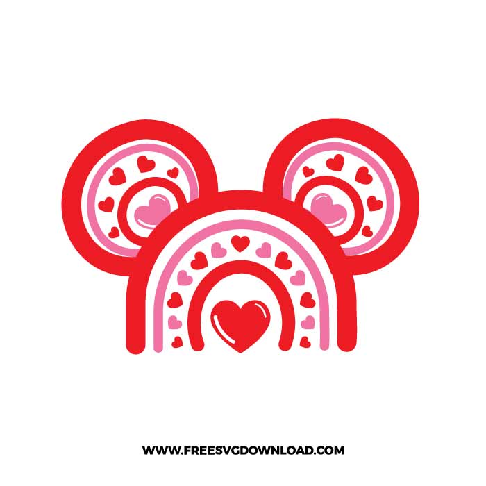 Mickey head love rainbow SVG & PNG, SVG Free Download, svg files for cricut, svg files for Silhouette, separated svg, disney svg, Minnie Mouse svg, mickey mouse svg, valentines day svg, valentine svg, kiss svg, xoxo svg, love svg, Minnie love svg, mickey love svg, Minnie Valentine svg, Mickey valentine svg, mickey head svg, minnie svg, minnie mouse svg, disney castle svg, disneyland svg
