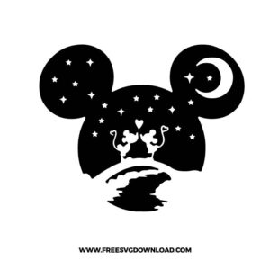 Mickey Head Valentine SVG & PNG