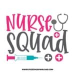 Nurse squad SVG & PNG, SVG Free Download, SVG for Cricut, nurse svg, nursing svg, nurse life svg, stethoscope svg, doctor svg, medical svg