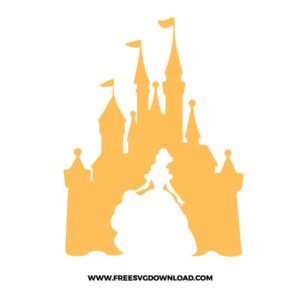 Princess castle Belle Free SVG & PNG, SVG Free Download, svg files for cricut, svg files for Silhouette, separated svg, trending svg, disney svg, disney princess svg, princess svg, disneyland svg, beauty and the beast svg