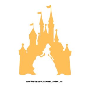 Princess castle Belle Free SVG cut file