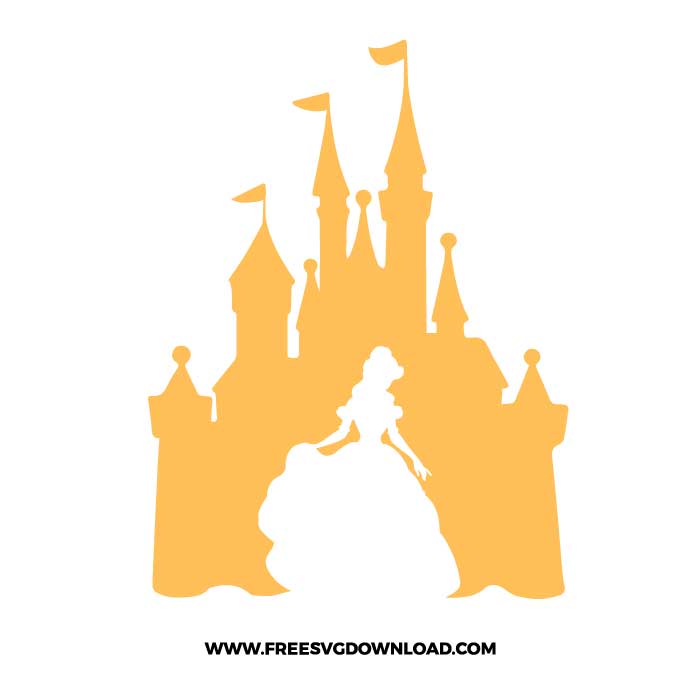 Princess castle Belle Free SVG & PNG, SVG Free Download, svg files for cricut, svg files for Silhouette, separated svg, trending svg, disney svg, disney princess svg, princess svg, disneyland svg, beauty and the beast svg
