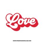 Retro Love SVG & PNG, SVG Free Download, svg files for cricut, love svg, heart svg, valentines day svg, love png, cute svg, kiss svg, hug svg, be my valentine svg, funny valentine svg, couple valentine svg, xoxo svg, qutes svg, cupid svg, forever love svg