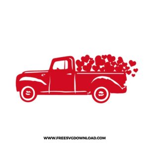 Valentine Truck SVG & PNG