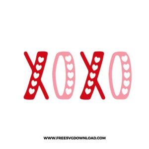Xoxo Hearts SVG & PNG