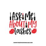 Ask Me About My Lashes SVG, Chanel free SVG & PNG, SVG Free Download, SVG files for cricut, makeup free svg, beauty svg, mascara, make up bag