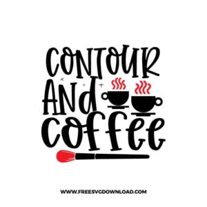 Contour And Coffee SVG, Chanel free SVG & PNG, SVG Free Download, SVG files for cricut, make up free svg, beauty, mascara, make up bag