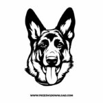 German Shepherd SVG & PNG, SVG Free Download, SVG files for Cricut, dog free svg, dog lover svg, puppy svg, dog breed svg, dog face svg, animal svg, paw print svg, fur mom svg, dog mom svg