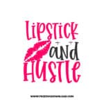 Lipstick and Hustle 2 SVG, Chanel free SVG & PNG, SVG Free Download, SVG files for cricut, make up free svg, beauty, mascara, make up bag svg