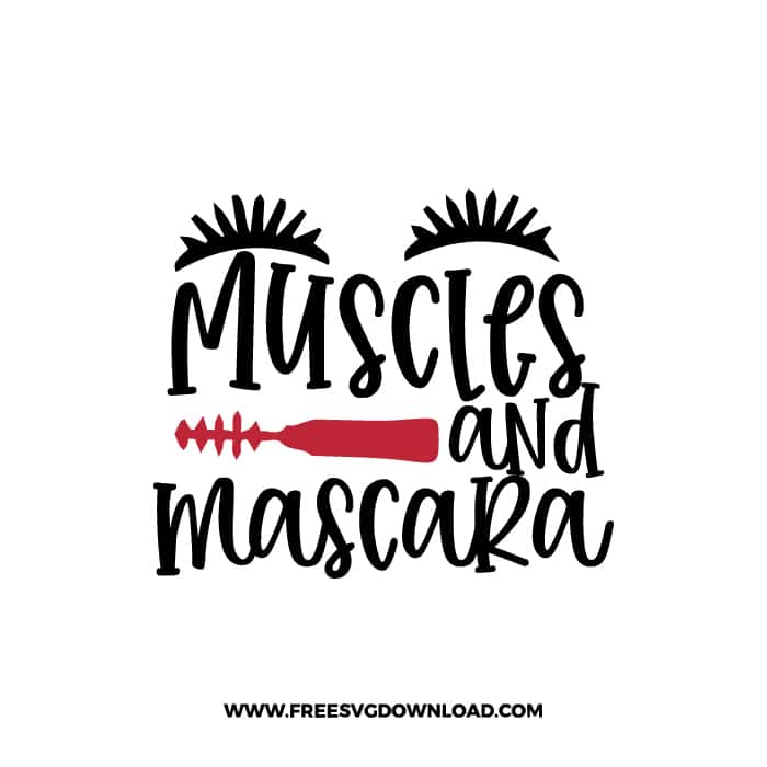 Muscles and Mascara 2 SVG, Chanel free SVG & PNG, SVG Free Download, SVG files for cricut, make up free svg, beauty, mascara, make up bag svg