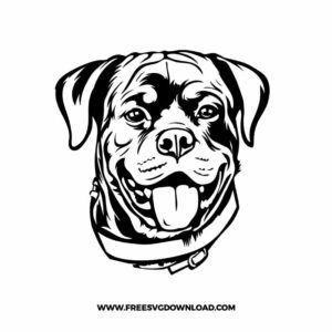 Rottweiler SVG & PNG, SVG Free Download, SVG files for Cricut, dog free svg, dog lover svg, puppy svg, dog breed svg, dog face svg, animal svg, paw print svg, fur mom svg, dog mom svg