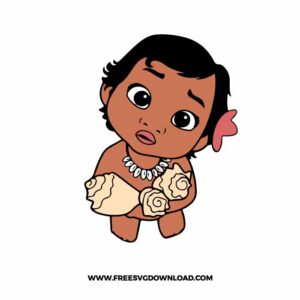 Baby Moana Shell Free SVG File