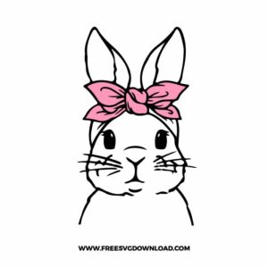 Bandana Bunny easter SVG PNG