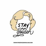 Betty White SVG & PNG, SVG Free Download, SVG for Cricut, golden girls free svg, betty white free svg, betty white png, you are gold svg, thank you for being a friend svg, stay golden free svg