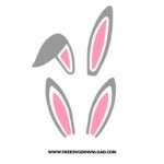 Bunny Ears SVG PNG, SVG Free Download, SVG files for Cricut, rabbit silhouette, rabbit png, easter svg, easter bunny svg, bunny cut files, bunny face svg, happy easter svg