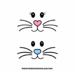 Bunny Face SVG PNG, SVG Free Download, SVG files for Cricut, rabbit silhouette, rabbit png, easter svg, easter bunny svg, bunny cut files, bunny face svg, happy easter svg