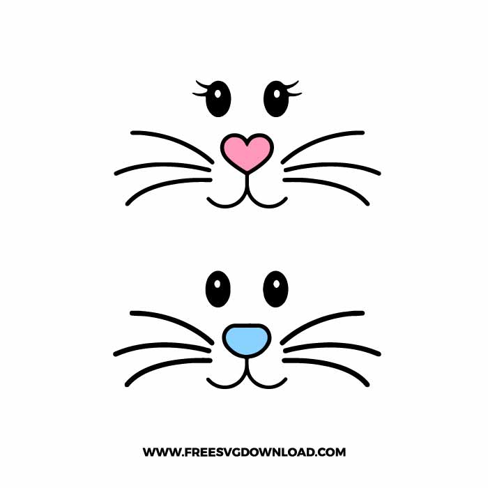 Bunny Face SVG & PNG Easter cut files - Free SVG Download