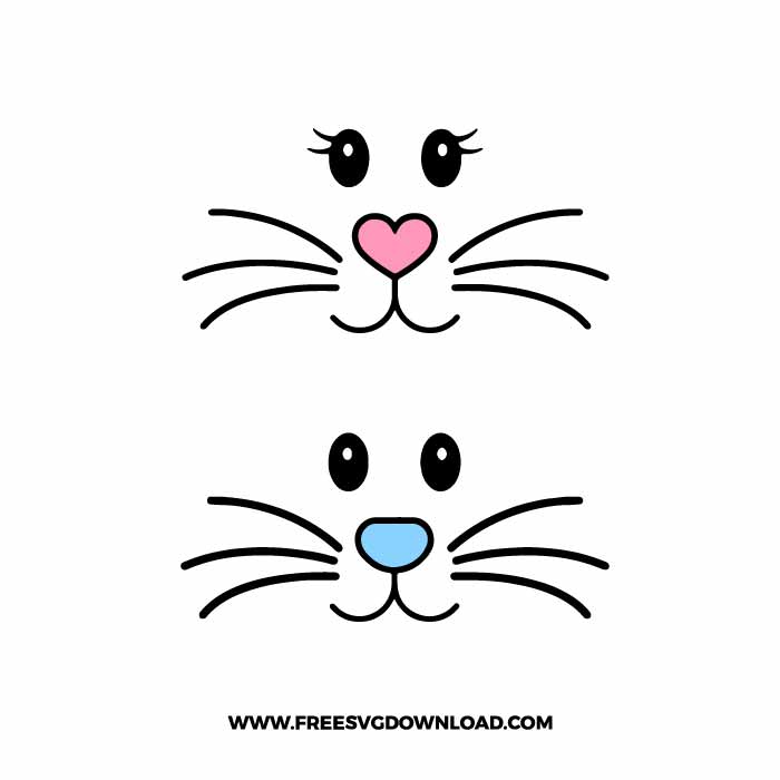 Bunny Face SVG PNG, SVG Free Download, SVG files for Cricut, rabbit silhouette, rabbit png, easter svg, easter bunny svg, bunny cut files, bunny face svg, happy easter svg