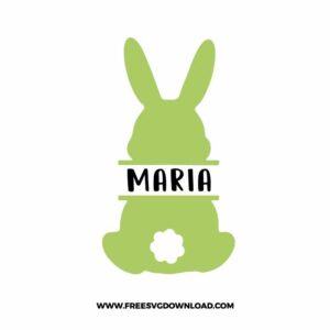 Bunny Split Monogram Free SVG File