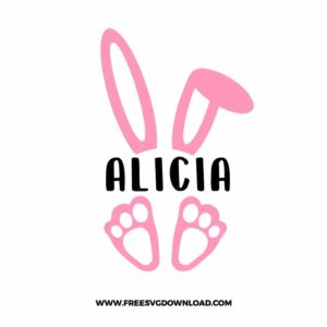 Bunny Split Monogram SVG PNG