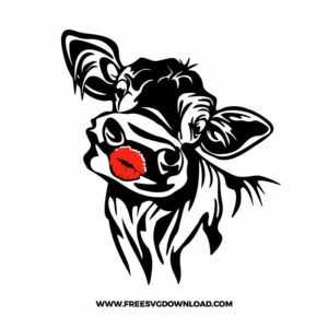 Cow Kiss SVG & PNG, SVG Free Download, svg files for cricut, separated svg, trending svg, cow bow svg, farmhouse svg, heifer svg, cow print svg, animal svg, calf svg, cow face svg, farm svg