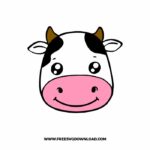 Cute Cow SVG & PNG, SVG Free Download, svg files for cricut, separated svg, trending svg, cow bow svg, farmhouse svg, heifer svg, cow print svg, animal svg, calf svg, cow face svg, farm svg
