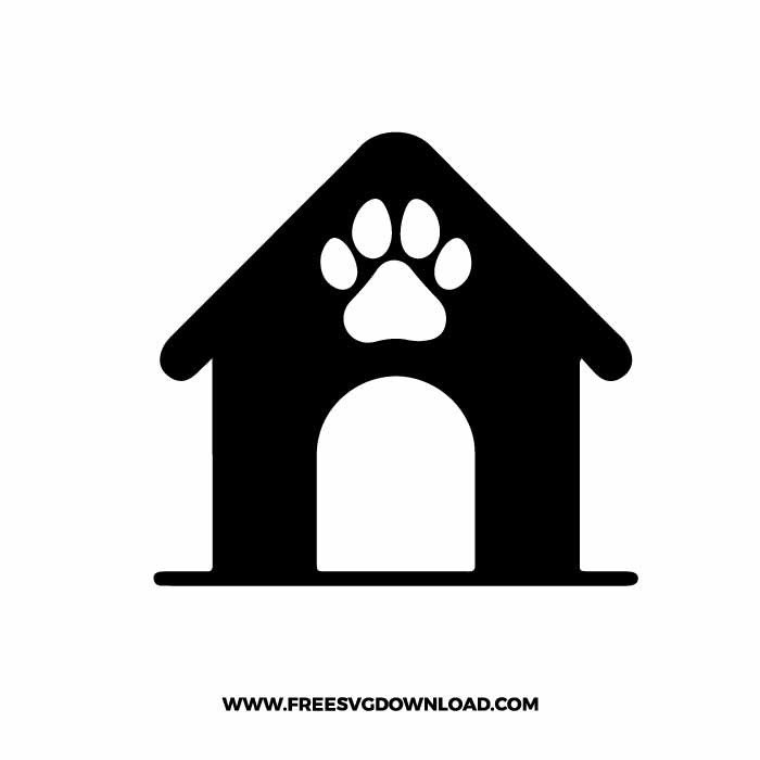 Dog House SVG & PNG, SVG Free Download, SVG files for Cricut, dog free svg, dog lover svg, puppy svg, dog breed svg, dog face svg, animal svg, paw print svg, fur mom svg, dog mom svg, dog paw free svg