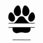 Dog Paw Split Monogram SVG & PNG, SVG Free Download, SVG files for Cricut, dog free svg, dog lover svg, puppy svg, dog breed svg, dog face svg, animal svg, paw print svg, fur mom svg, dog mom svg, dog paw free svg