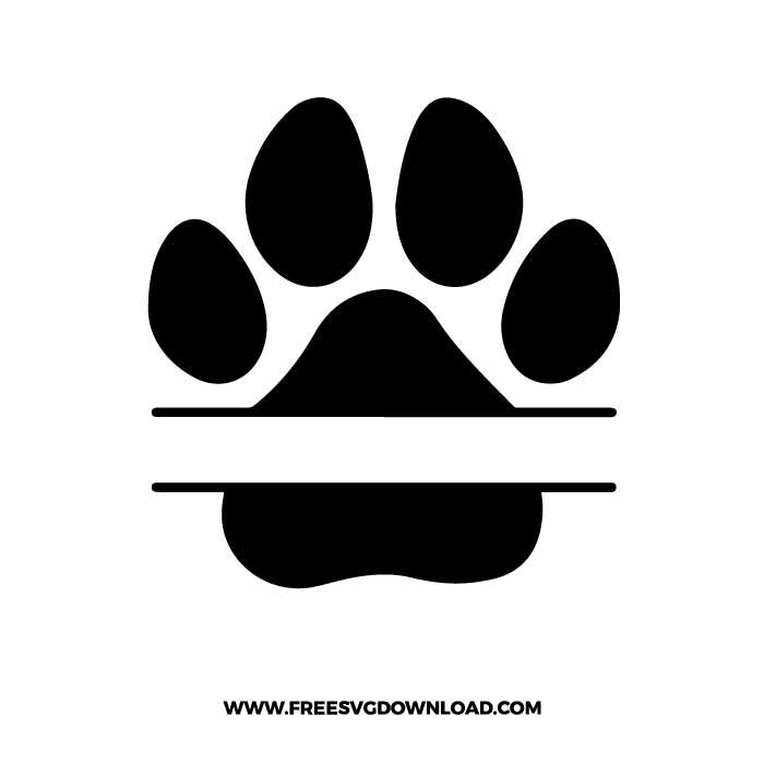 Dog Paw Split Monogram SVG & PNG, SVG Free Download, SVG files for Cricut, dog free svg, dog lover svg, puppy svg, dog breed svg, dog face svg, animal svg, paw print svg, fur mom svg, dog mom svg, dog paw free svg