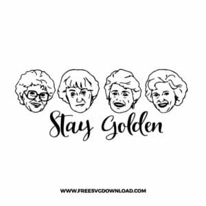 Golden Girls SVG & PNG, SVG Free Download, SVG for Cricut, golden girls free svg, betty white free svg, betty white png, you are gold svg, thank you for being a friend svg, stay golden free svg