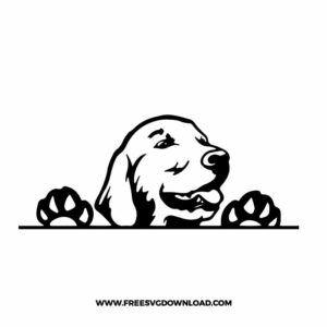 Golden Retriever Puppy Free SVG File